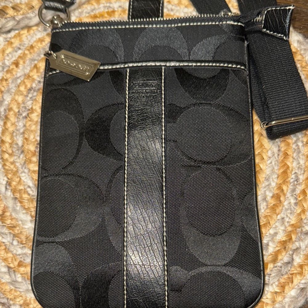 Coach Black Textured Crossbody Bag